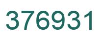 Number 376931 green image