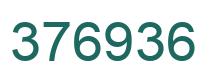 Number 376936 green image