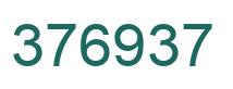 Number 376937 green image