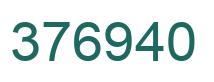 Number 376940 green image