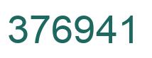 Number 376941 green image