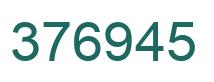 Number 376945 green image