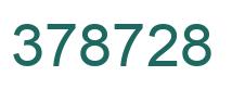 Number 378728 green image
