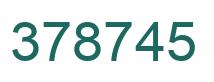 Number 378745 green image