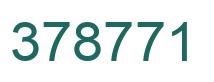 Number 378771 green image