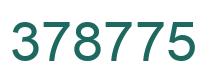 Number 378775 green image