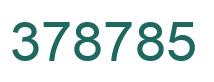 Number 378785 green image