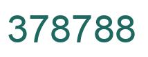Number 378788 green image