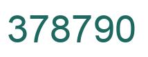 Number 378790 green image