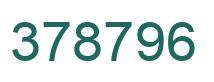 Number 378796 green image