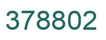 Number 378802 green image