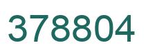 Number 378804 green image