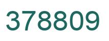 Number 378809 green image