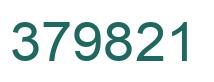 Number 379821 green image