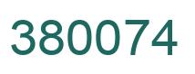 Number 380074 green image