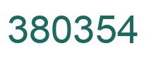 Number 380354 green image