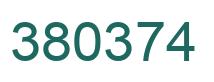 Number 380374 green image