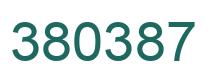 Number 380387 green image
