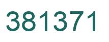 Number 381371 green image