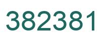 Number 382381 green image