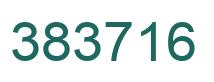 Number 383716 green image