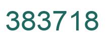 Number 383718 green image