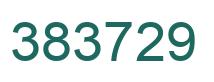 Number 383729 green image