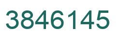 Number 3846145 green image