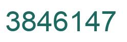 Number 3846147 green image