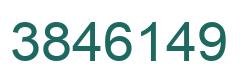 Number 3846149 green image