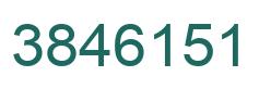 Number 3846151 green image