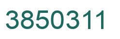 Number 3850311 green image