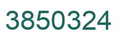 Number 3850324 green image