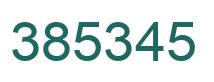 Number 385345 green image