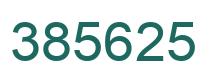 Number 385625 green image