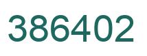 Number 386402 green image