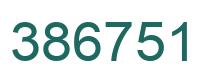 Number 386751 green image