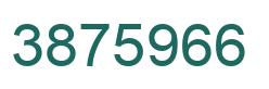 Number 3875966 green image
