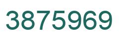 Number 3875969 green image