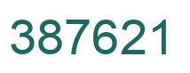 Number 387621 green image