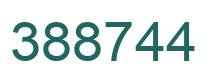 Number 388744 green image