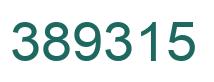 Number 389315 green image