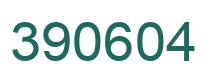 Number 390604 green image