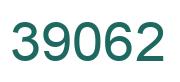 Number 39062 green image