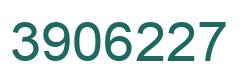 Number 3906227 green image