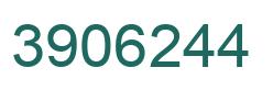 Number 3906244 green image