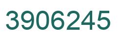 Number 3906245 green image