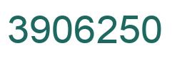 Number 3906250 green image