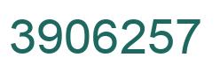 Number 3906257 green image
