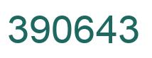 Number 390643 green image